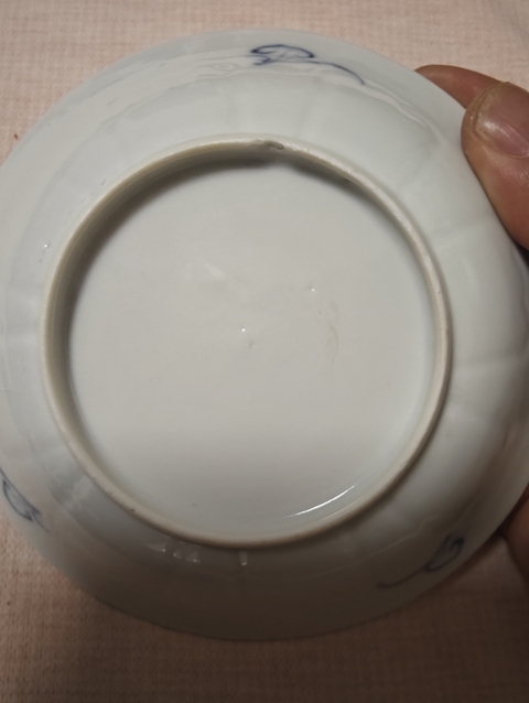 古玩陶瓷晚清青花侍女圖盤真品鑒賞圖