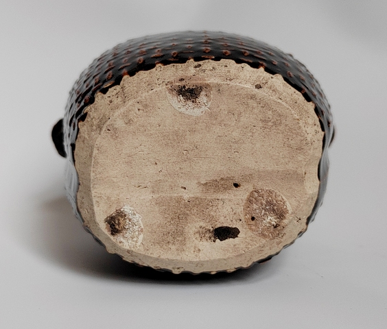 古玩陶瓷褐釉雙系柳斗罐真品鑒賞圖