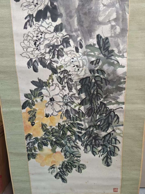 古玩字畫花開四時真品鑒賞圖