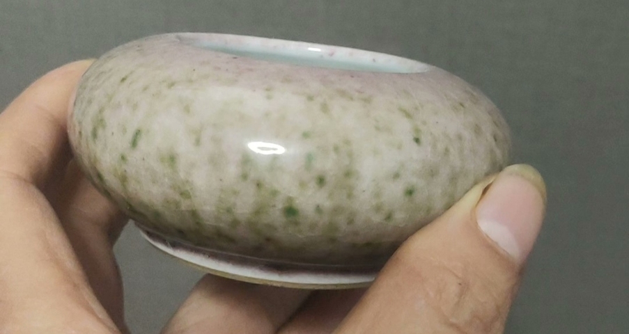 古玩陶瓷豇豆紅洗真品鑒賞圖