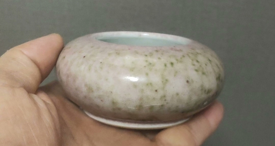 古玩陶瓷豇豆紅洗真品鑒賞圖