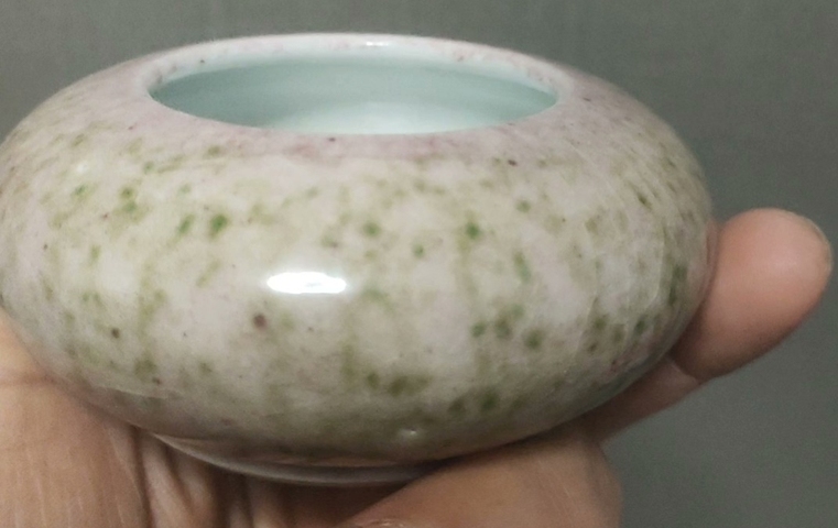 古玩陶瓷豇豆紅洗真品鑒賞圖
