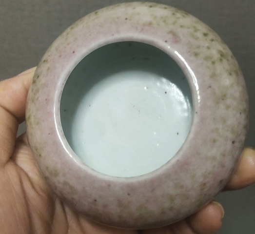古玩陶瓷豇豆紅洗真品鑒賞圖