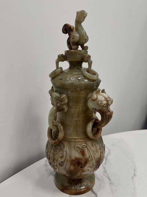 古玩玉器仿古玉瓶真品鑒賞圖