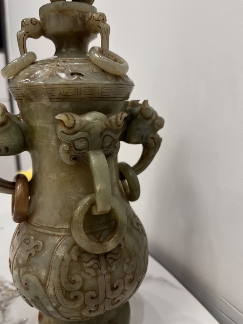 古玩玉器仿古玉瓶真品鑒賞圖