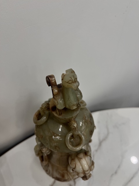 古玩玉器仿古玉瓶真品鑒賞圖