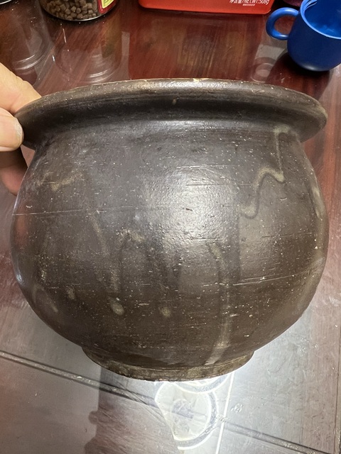 古玩陶瓷元末明初折沿爐真品鑒賞圖