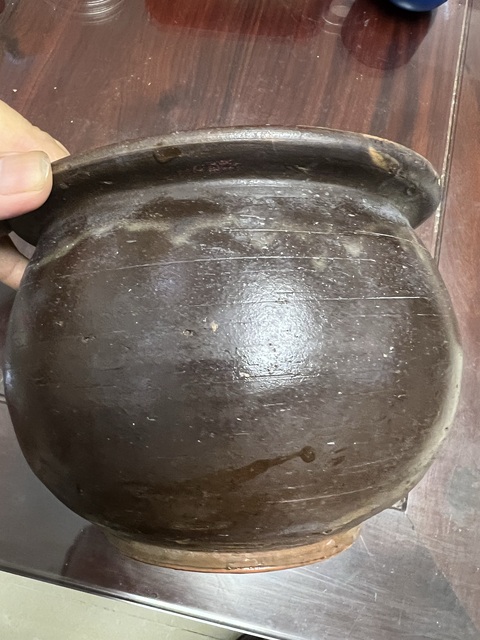 古玩陶瓷元末明初折沿爐真品鑒賞圖
