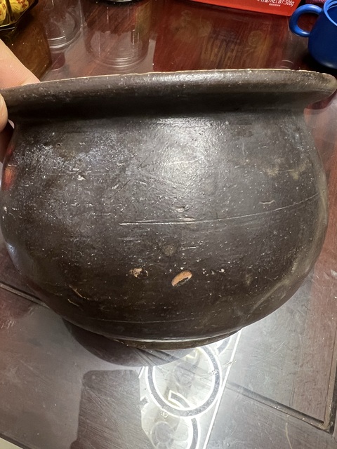 古玩陶瓷元末明初折沿爐真品鑒賞圖