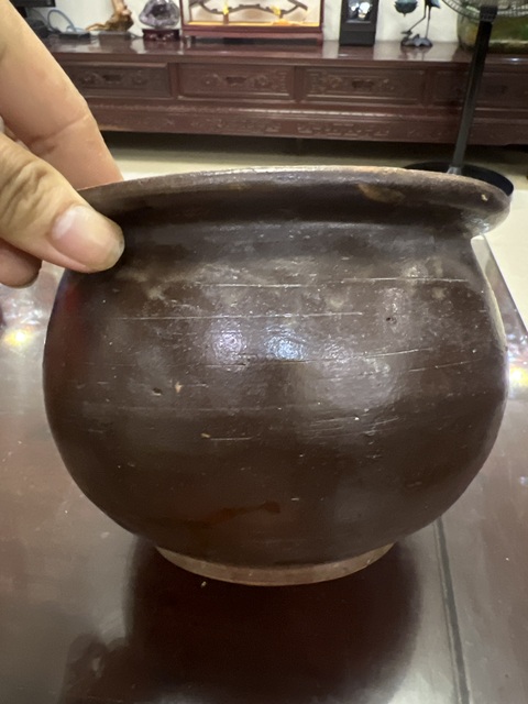 古玩陶瓷元末明初折沿爐真品鑒賞圖