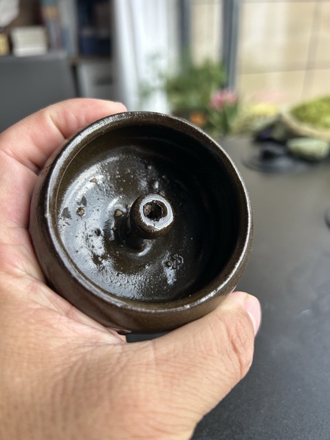古玩陶瓷磁州窯茶葉末釉豆型燈真品鑒賞圖