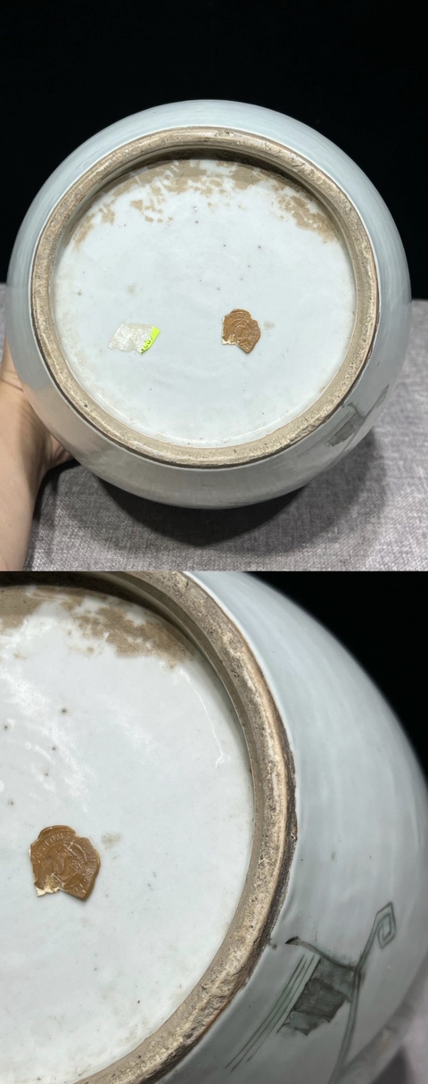 古玩陶瓷仕女紋粉彩冬瓜罐真品鑒賞圖