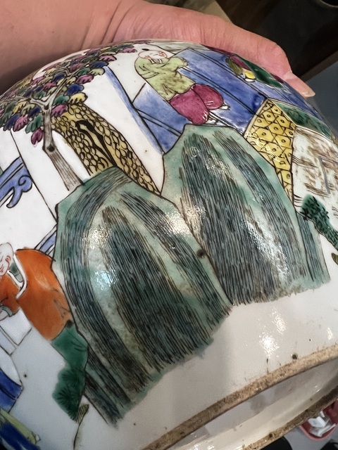 古玩陶瓷百子鬧春西瓜罐真品鑒賞圖