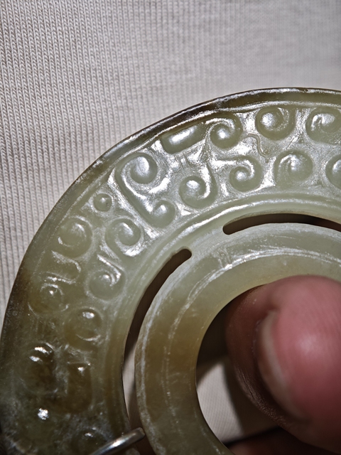 古玩玉器做舊仿漢代“谷紋玉璧”真品鑒賞圖