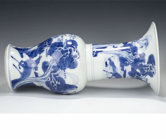 古玩陶瓷康熙青花鳳尾尊真品鑒賞圖