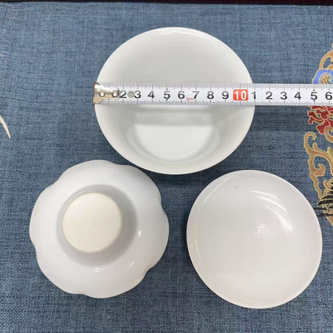 古玩陶瓷清光緒青花花卉紋蓋碗一組真品鑒賞圖