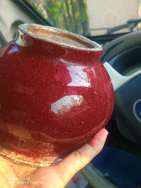古玩陶瓷雙鋪首紅釉香爐真品鑒賞圖