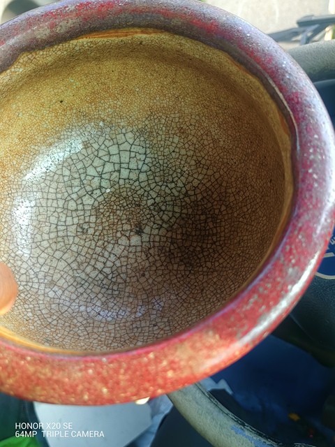 古玩陶瓷乾隆鈞紅釉獸耳香爐真品鑒賞圖