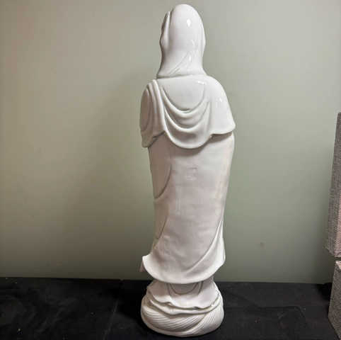 古玩陶瓷德化白瓷觀音菩薩造像真品鑒賞圖
