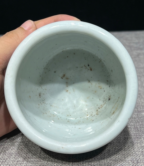 古玩陶瓷龍紋青花筒式香爐真品鑒賞圖