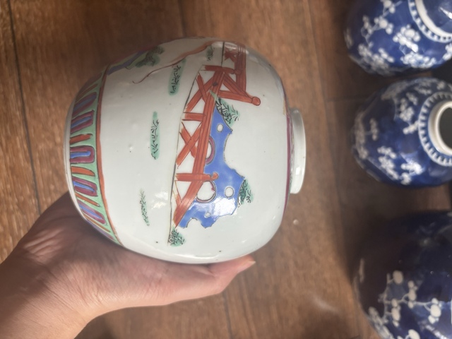 古玩陶瓷粉彩人物故事紋茶葉罐真品鑒賞圖