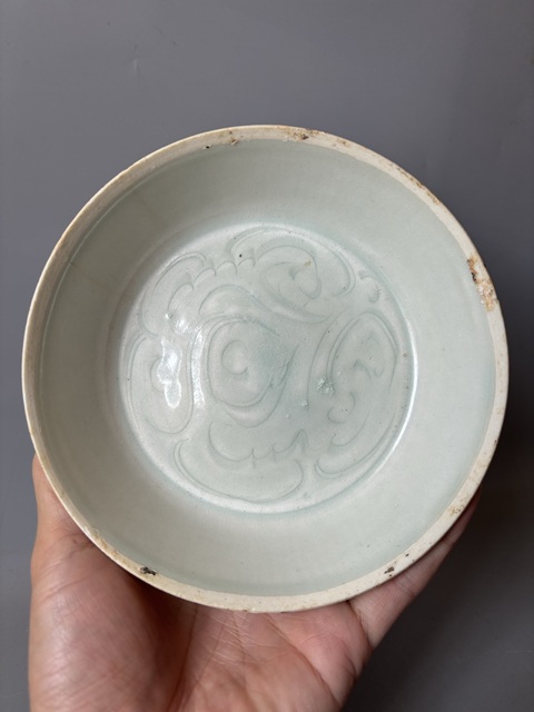 古玩陶瓷湖田窯鳳尾洗真品鑒賞圖