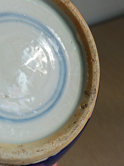 古玩陶瓷青花留白冰梅紋罐真品鑒賞圖
