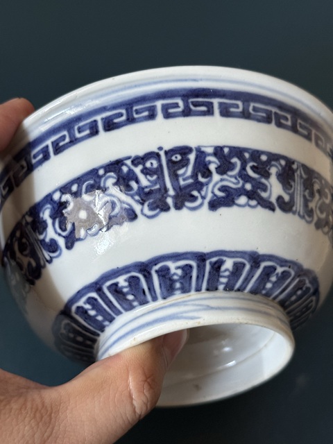 古玩陶瓷龍紋青花碗真品鑒賞圖