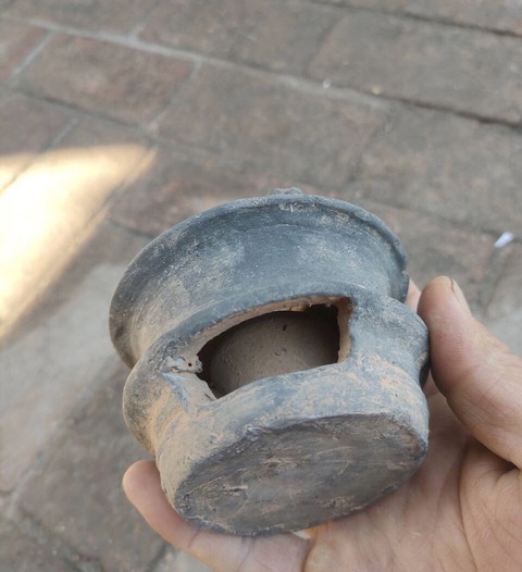 古玩陶瓷黑陶溫酒爐真品鑒賞圖