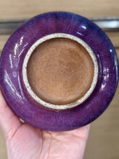 古玩陶瓷鈞紅窯變釉水洗真品鑒賞圖
