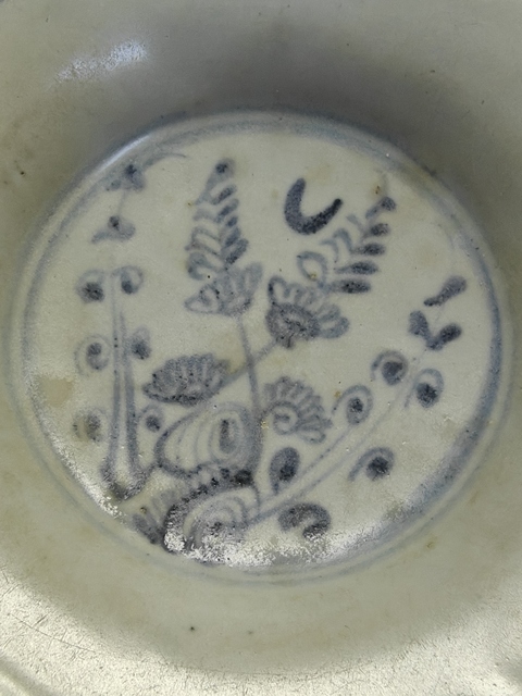 古玩陶瓷青花花卉紋水洗真品鑒賞圖