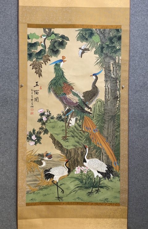 古玩字畫五倫圖真品鑒賞圖