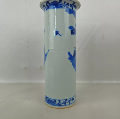 古玩陶瓷青花仕女人物圖箭筒真品鑒賞圖