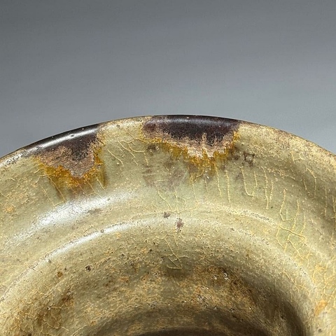 古玩陶瓷青瓷點彩唾壺真品鑒賞圖
