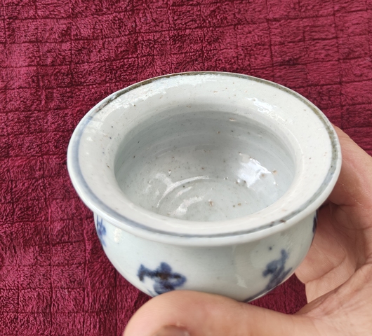 古玩陶瓷青花八寶紋香爐真品鑒賞圖
