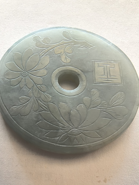 古玩玉器翡翠玉壁真品鑒賞圖