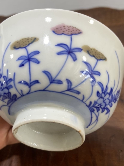 古玩陶瓷青花釉下彩蓋碗真品鑒賞圖