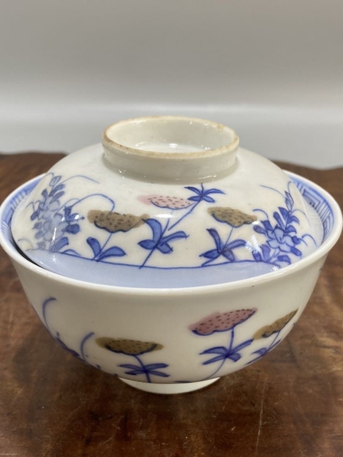 古玩陶瓷青花釉下彩蓋碗真品鑒賞圖