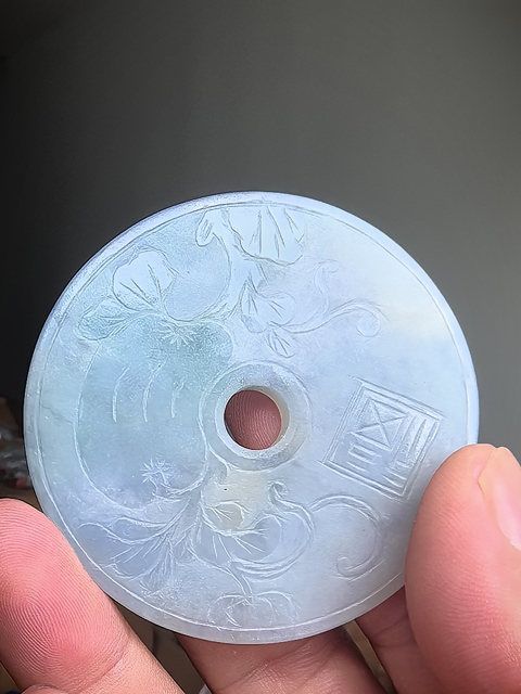 古玩玉器翡翠壁真品鑒賞圖