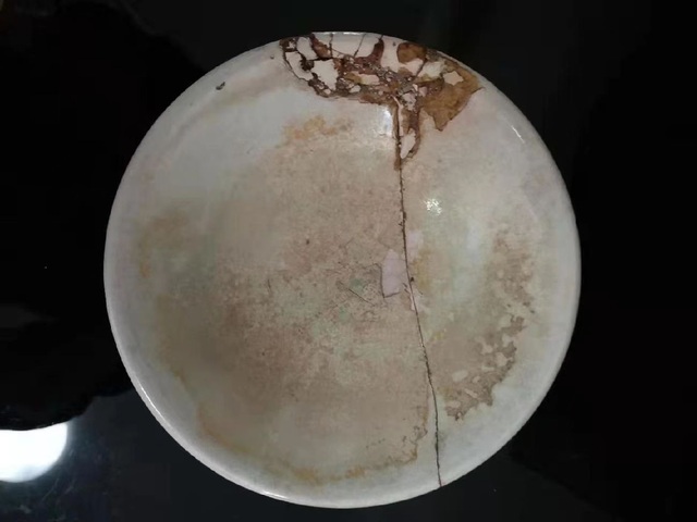 古玩陶瓷鞏縣窯青釉玉璧底碗真品鑒賞圖