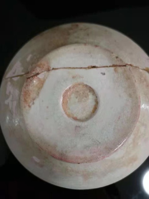 古玩陶瓷鞏縣窯青釉玉璧底碗真品鑒賞圖
