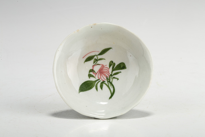 古玩陶瓷清晚·粉彩花卉紋筆舔真品鑒賞圖