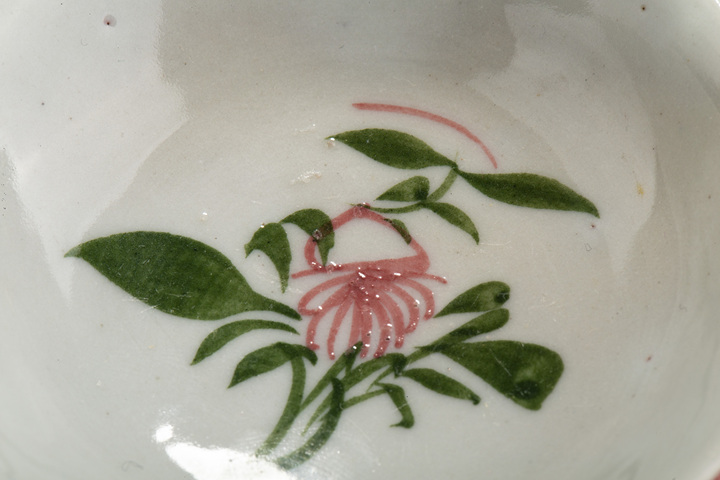 古玩陶瓷清晚·粉彩花卉紋筆舔真品鑒賞圖