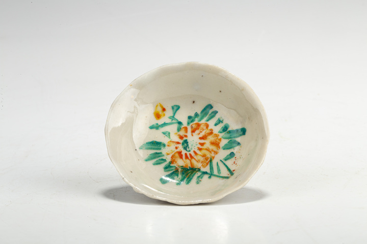 古玩陶瓷清晚·粉彩花卉紋筆舔真品鑒賞圖