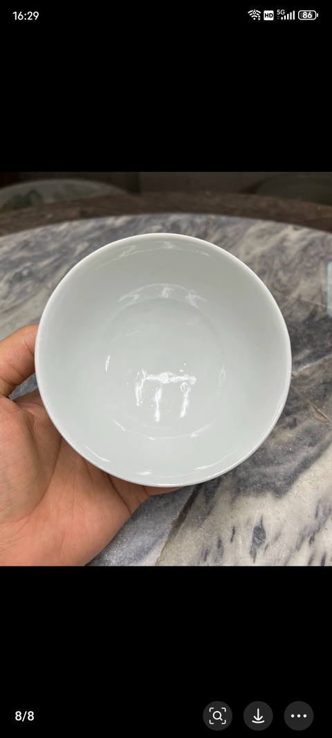 古玩陶瓷綠地匝道雙龍戲珠紋碗真品鑒賞圖