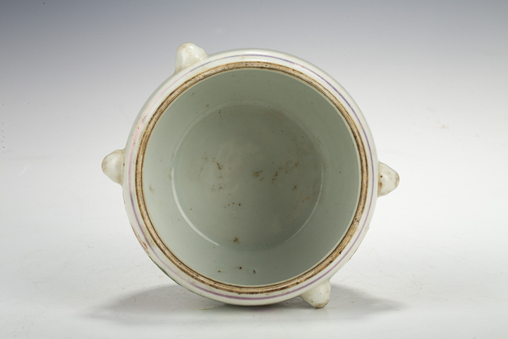 古玩陶瓷民國(guó)·淺絳彩花鳥(niǎo)紋四系粥罐拍賣，當(dāng)前價(jià)格0元