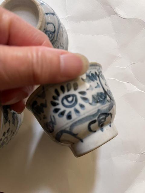 古玩陶瓷安南窯青花杯真品鑒賞圖