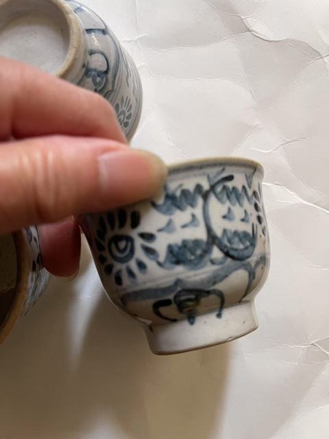 古玩陶瓷安南窯青花杯真品鑒賞圖