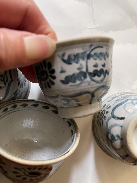 古玩陶瓷安南窯青花杯真品鑒賞圖