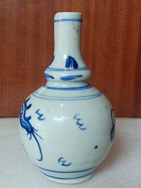 古玩陶瓷龍紋青花葫蘆瓶真品鑒賞圖